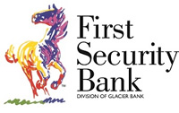 First Security Bank multi-colored horse - Division of Glacier Bank logo